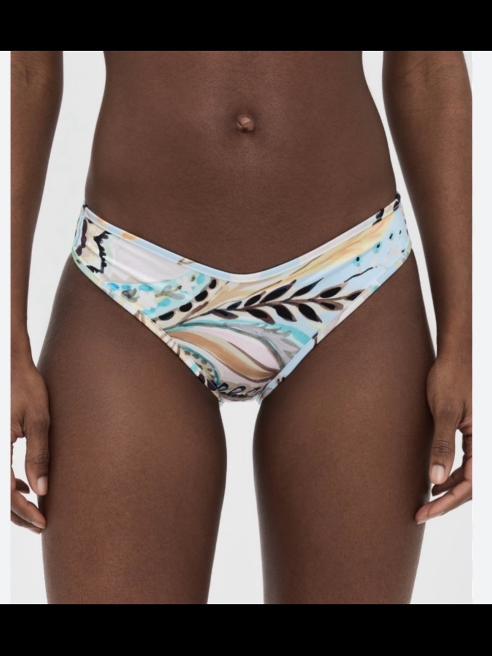 Montce Printed V-Front Bikini Bottom - Multi